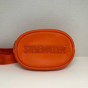 Steve Madden Bold Orange Oval Belt Crossbody Bag